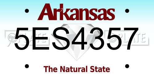 5ES4357 Arkansas License Plate