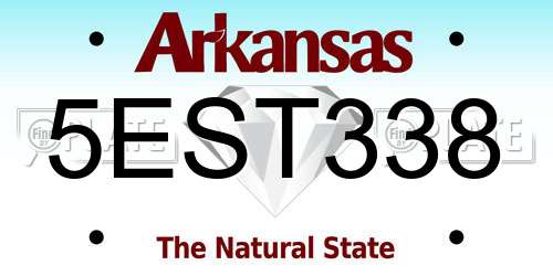 5EST338 Arkansas License Plate