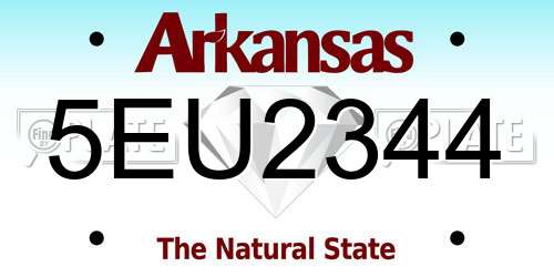 5EU2344 Arkansas License Plate