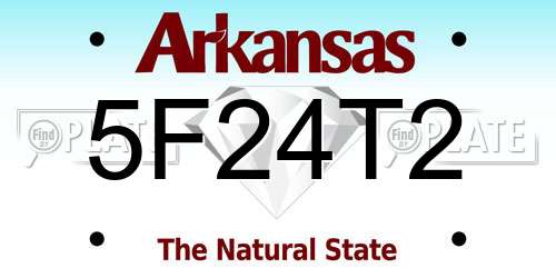 5F24T2 Arkansas License Plate
