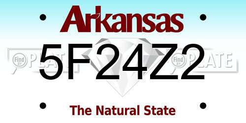 5F24Z2 Arkansas License Plate