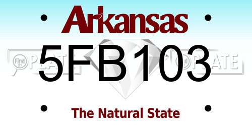 5FB103 Arkansas License Plate