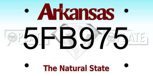 5FB975 Arkansas License Plate