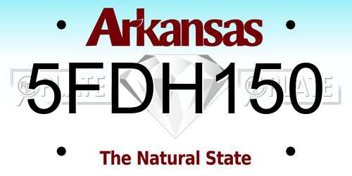 5FDH150 Arkansas License Plate