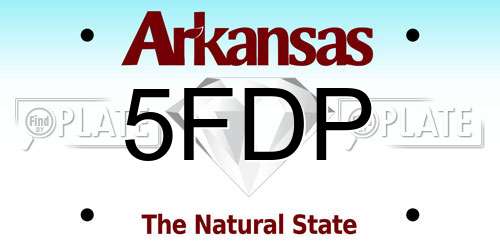 5FDP Arkansas License Plate