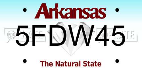 5FDW45 Arkansas License Plate
