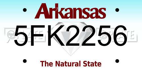 5FK2256 Arkansas License Plate