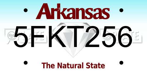 5FKT256 Arkansas License Plate