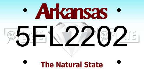 5FL2202 Arkansas License Plate