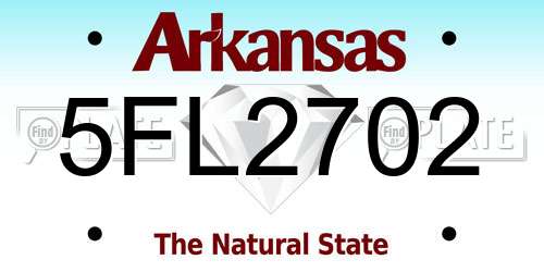 5FL2702 Arkansas License Plate