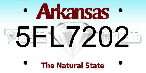 5FL7202 Arkansas License Plate