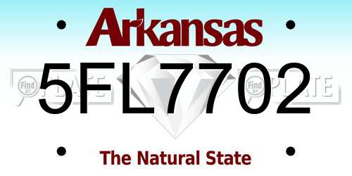 5FL7702 Arkansas License Plate
