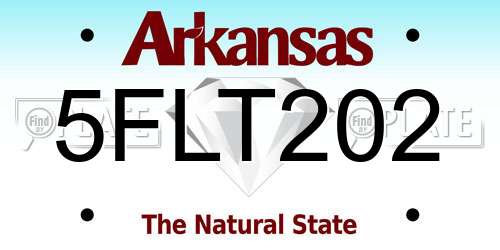 5FLT202 Arkansas License Plate