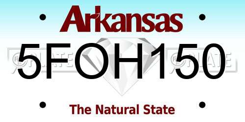 5FOH150 Arkansas License Plate