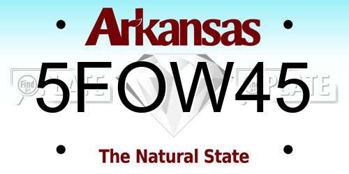 5FOW45 Arkansas License Plate