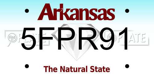 5FPR91 Arkansas License Plate