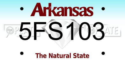 5FS103 Arkansas License Plate