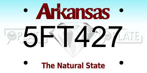 5FT427 Arkansas License Plate