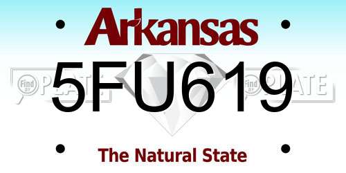 5FU619 Arkansas License Plate