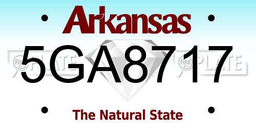 5GA8717 Arkansas License Plate