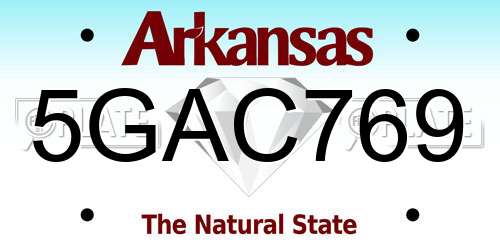 5GAC769 Arkansas License Plate