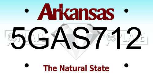 5GAS712 Arkansas License Plate
