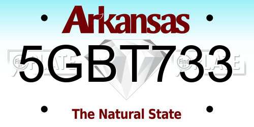 5GBT733 Arkansas License Plate