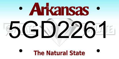 5GD2261 Arkansas License Plate