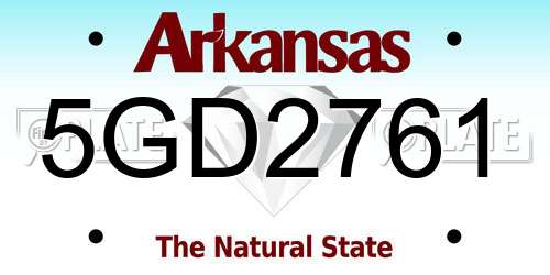 5GD2761 Arkansas License Plate