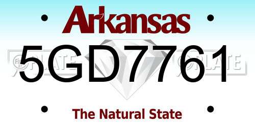 5GD7761 Arkansas License Plate