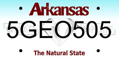 5GEO505 Arkansas License Plate