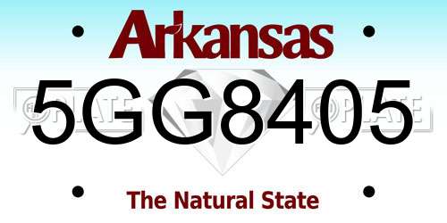 5GG8405 Arkansas License Plate