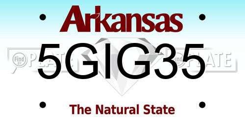 5GIG35 Arkansas License Plate