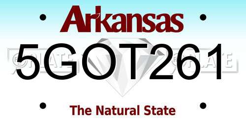 5GOT261 Arkansas License Plate