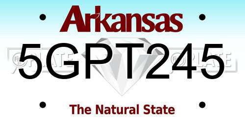 5GPT245 Arkansas License Plate