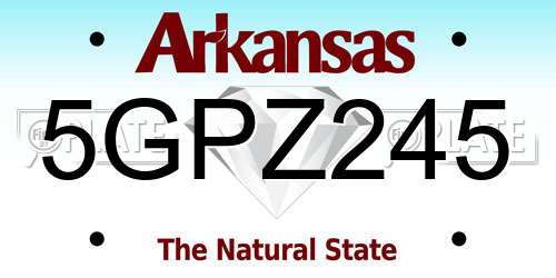 5GPZ245 Arkansas License Plate