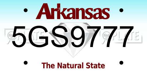 5GS9777 Arkansas License Plate