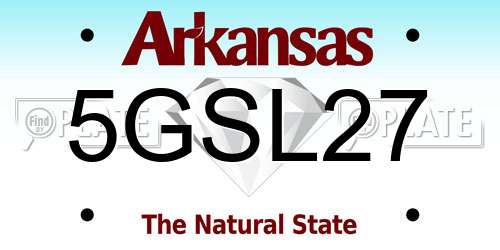 5GSL27 Arkansas License Plate
