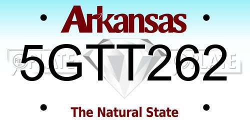 5GTT262 Arkansas License Plate