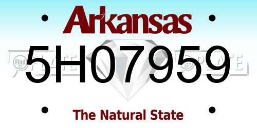 5H07959 Arkansas License Plate