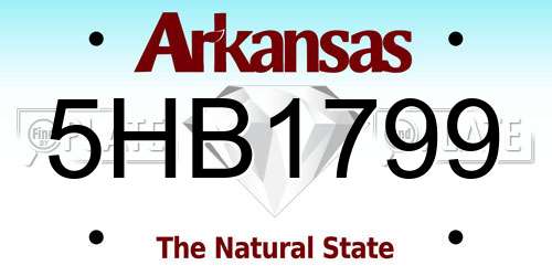 5HB1799 Arkansas License Plate