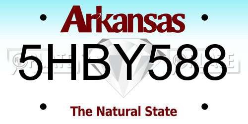 5HBY588 Arkansas License Plate