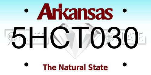 5HCT030 Arkansas License Plate
