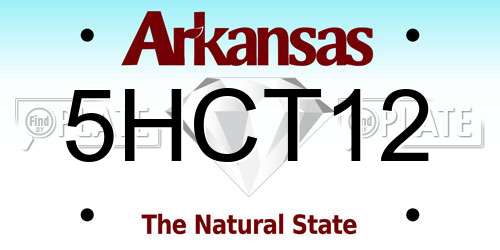 5HCT12 Arkansas License Plate