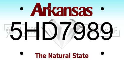 5HD7989 Arkansas License Plate