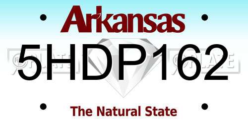5HDP162 Arkansas License Plate