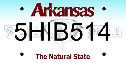 5HIB514 Arkansas License Plate