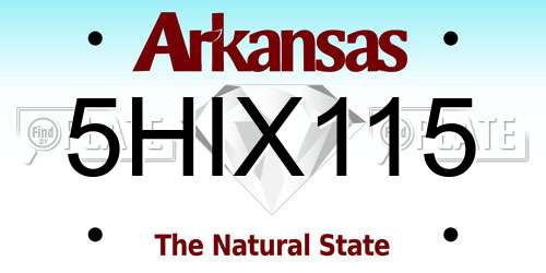 5HIX115 Arkansas License Plate