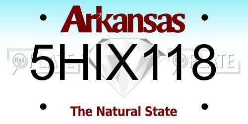 5HIX118 Arkansas License Plate