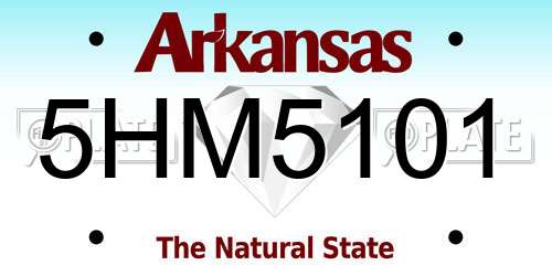5HM5101 Arkansas License Plate